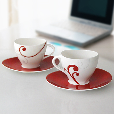 Aqua Red Coffee Set(L)