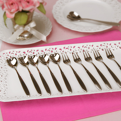 Heart Tea Spoon & Fork(L)